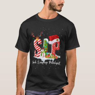 Camiseta Gracioso patólogo de lengua de habla de SLP Santa