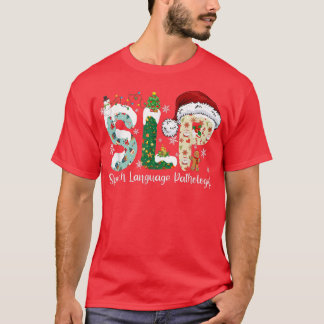 Camiseta Gracioso patólogo de lengua de habla de SLP Santa 