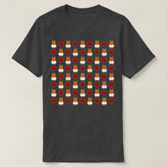 Camiseta Gracioso patrón de error de Corgi Butt (Diseño del anverso)