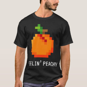 Camiseta Gracioso Peach Pixel - Retro 8 - Bit Arcade Gamer 