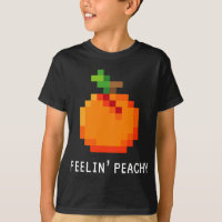 Gracioso Peach Pixel - Retro 8 - Bit Arcade Gamer 