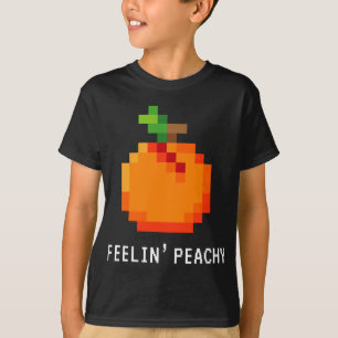 Camiseta Gracioso Peach Pixel - Retro 8 - Bit Arcade Gamer 