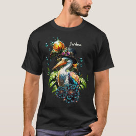 Camiseta Gracioso pelícano con gorra de vapor