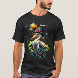 Camiseta Gracioso pelícano con gorra de vapor