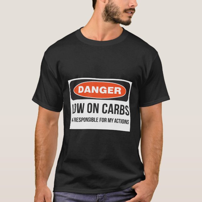 Camiseta Gracioso Peligro De Fitness De La Dieta De Keto De (Anverso)