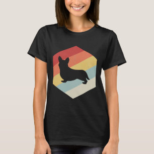 Camiseta Gracioso Pembroke Welsh Corgi Dog Art Retro Vintag