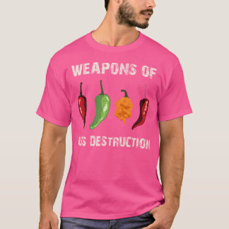 Camiseta Gracioso Pepper Chili Head Spicy Hot Foods