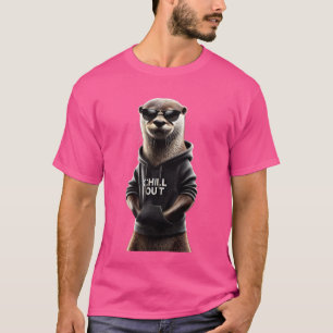 Camiseta Gracioso perezoso Otter Chillin Relajando a Chill