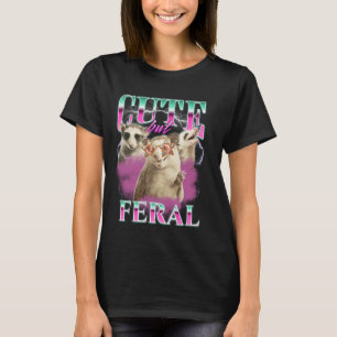 Camiseta Gracioso pero Feral Retro Gracioso Possum Meme Boo