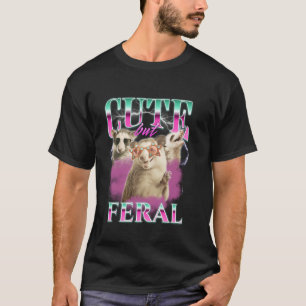 Camiseta Gracioso pero Feral Retro Gracioso Possum Meme Boo