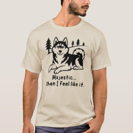 Camiseta Gracioso perrito siberiano Husky Perg Lover
