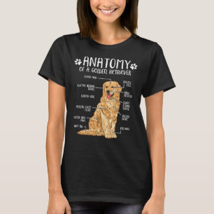 Camiseta Gracioso perro anatómico de Golden Retriever