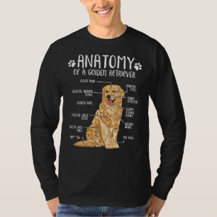 Camiseta Gracioso perro anatómico de Golden Retriever