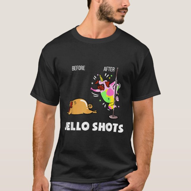 Camiseta Gracioso perro Bulldog antes de los disparos de Je (Anverso)
