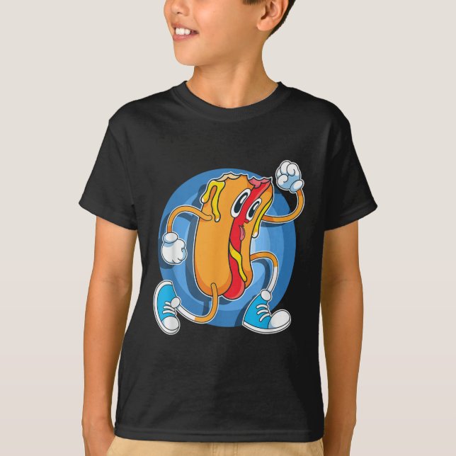 Camiseta Gracioso perro caliente de la comida rápida Franks (Anverso)