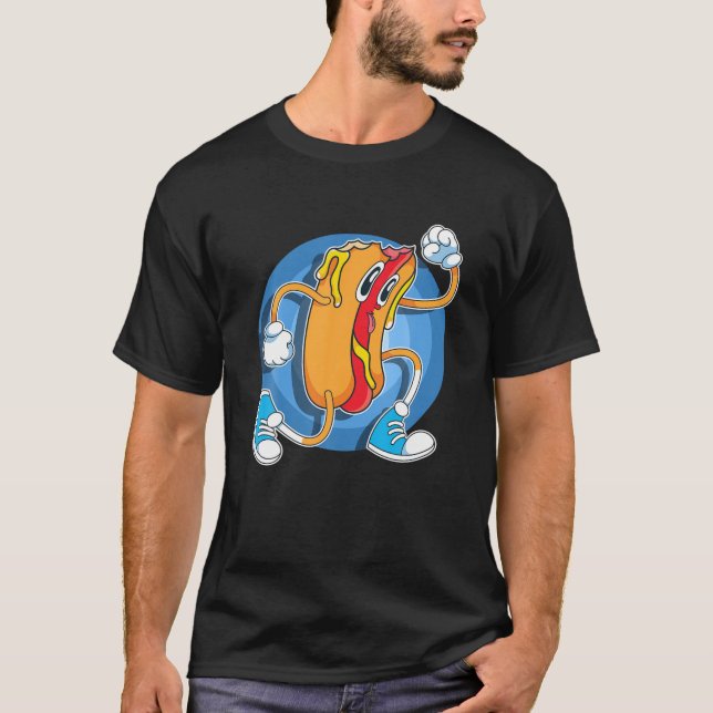Camiseta Gracioso perro caliente de la comida rápida Franks (Anverso)