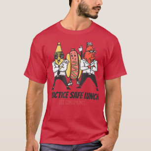 Camiseta Gracioso Perro Caliente T Mustard Y Guardias De Ke