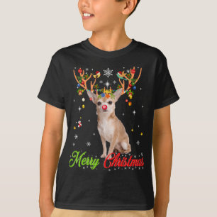 Camiseta Gracioso Perro Chihuahua con Hormigas Feliz Navida