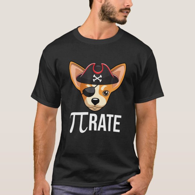 Camiseta Gracioso Perro Chihuahua De Pi-Rate Feliz Día De P (Anverso)