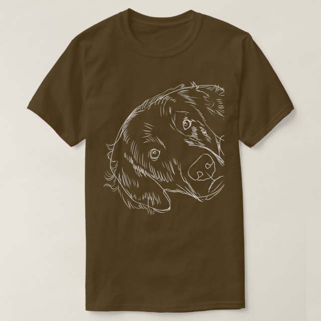 Camiseta Gracioso perro con capa plana (Diseño del anverso)