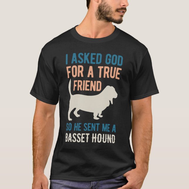 Camiseta Gracioso perro de Basset Hound (Anverso)