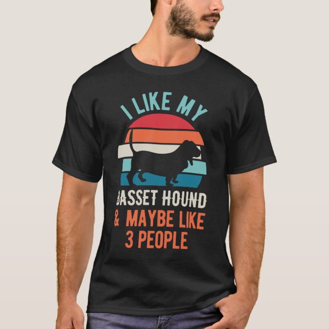 Camiseta Gracioso perro de Basset Hound (Anverso)