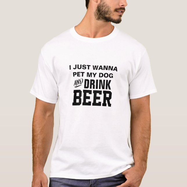Camiseta Gracioso perro de cerveza papá Tee gráfico, cervez (Anverso)