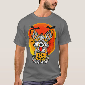 Camiseta Gracioso perro de Halloween disfraz Welsh Corgi Pu