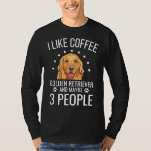 Camiseta Gracioso perro de la recuperación dorada Amp café