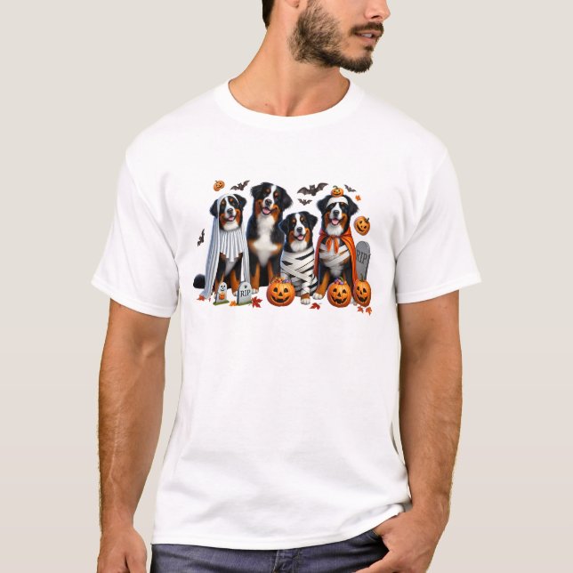 Camiseta Gracioso perro de montaña de Bernese para Hallowee (Anverso)