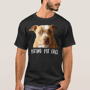 Camiseta Gracioso perro de Pitbull Resting Pit Face