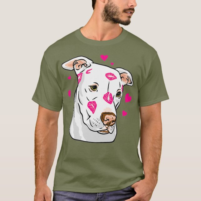 Camiseta Gracioso perro de rescate de Pitbull (Anverso)