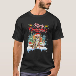Camiseta Gracioso perro de Santa Beagle Feliz Navidad Hombr