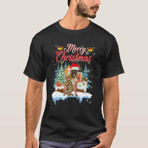 Camiseta Gracioso perro de Santa Boxer Feliz Navidad Hombre