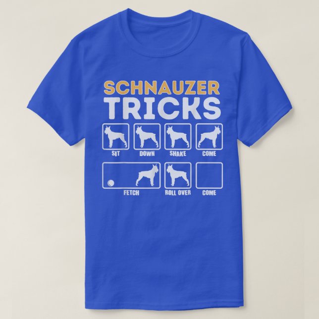 Camiseta Gracioso perro de Schnauzer engaña a dueño de perr (Diseño del anverso)