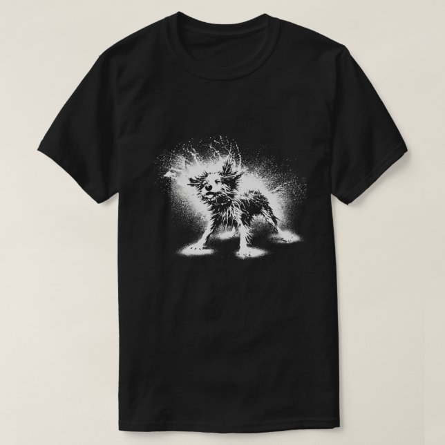 Camiseta Gracioso perro de Splash 2 Graffiti de arte callej (Diseño del anverso)