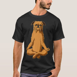 Camiseta Gracioso perro de yoga Brussels Griffon Premium 