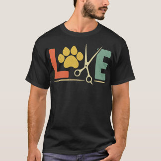 Camiseta Gracioso perro Grooming Mascota de amor Perro Groo