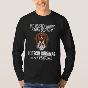 Camiseta Gracioso perro personal de pelo corto alemán