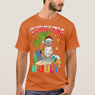 Camiseta Gracioso Perro Pitbull en Santa Hat Gafas de sol C