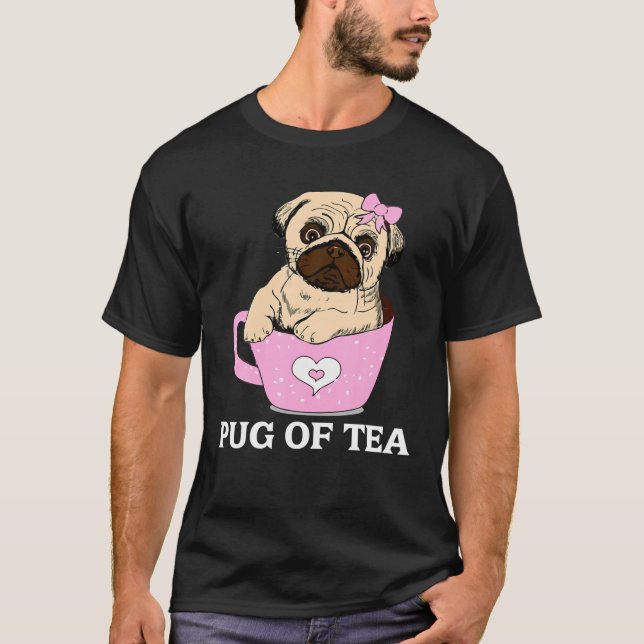 Camiseta Gracioso perro pug aguijón Perro Raza de perro Mas (Anverso)