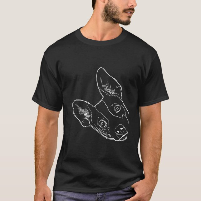 Camiseta Gracioso Perro Rat Terrier (Anverso)