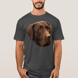 Camiseta Gracioso perro recuperador de laboratorio de choco