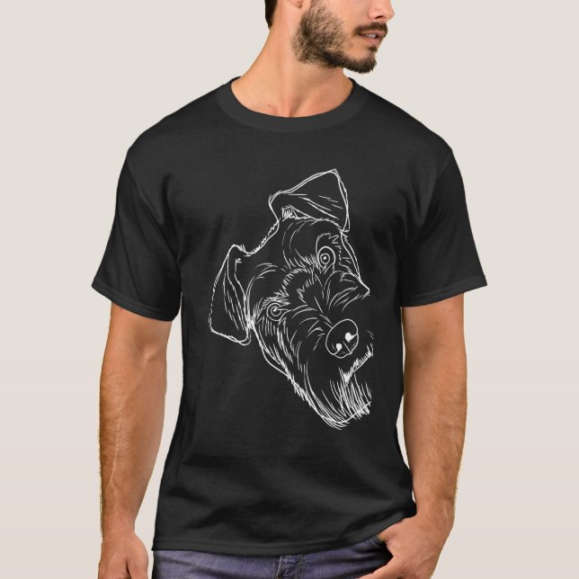 Camiseta Gracioso perro Schnauzer (Anverso)