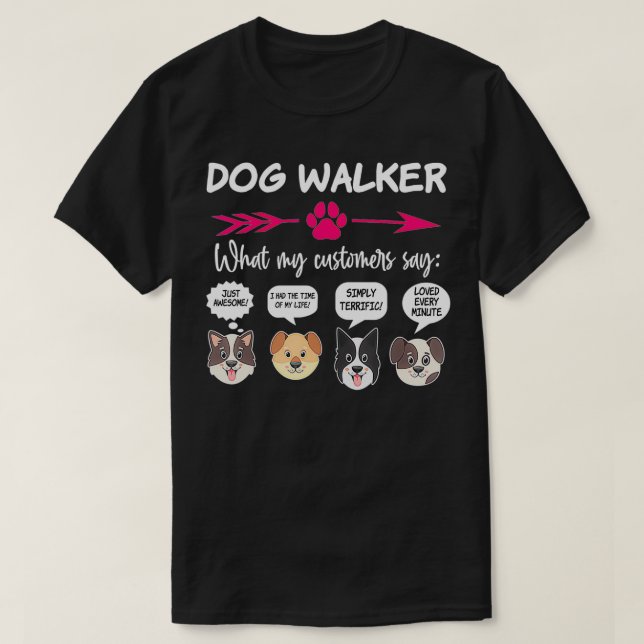 Camiseta Gracioso Perro Walker Regalos Pups Gracioso Perro  (Diseño del anverso)