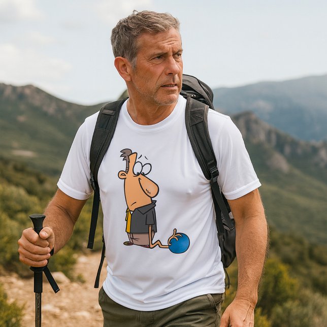 Camiseta Gracioso personaje de Bowler triste con boliche (Subido por el creador)