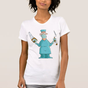 Camiseta Gracioso Personalizado de Cirujano Humor Médico Gr
