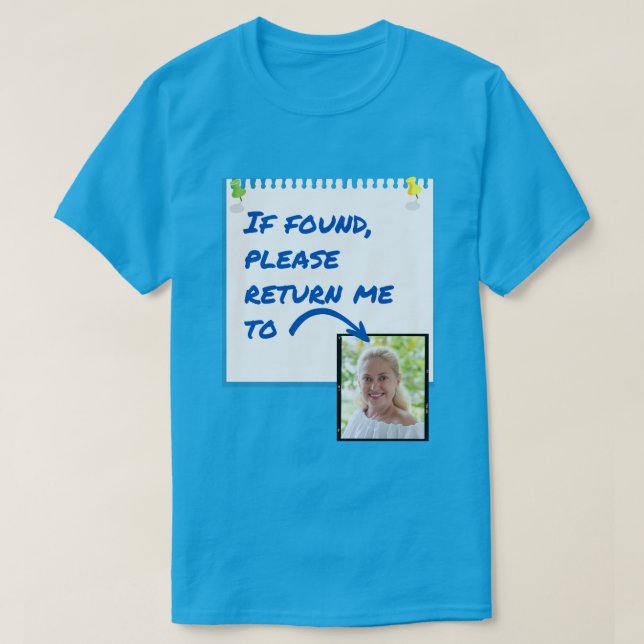 Camiseta Gracioso Personalizado de marido perdido Foto cami (Diseño del anverso)