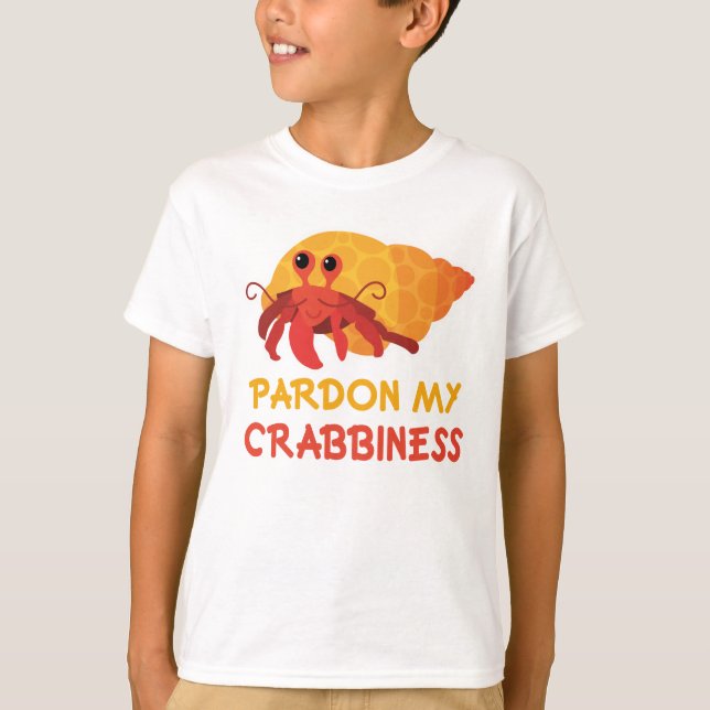 Camiseta Gracioso Personalizado de niños Hermit Crab Tee (Anverso)