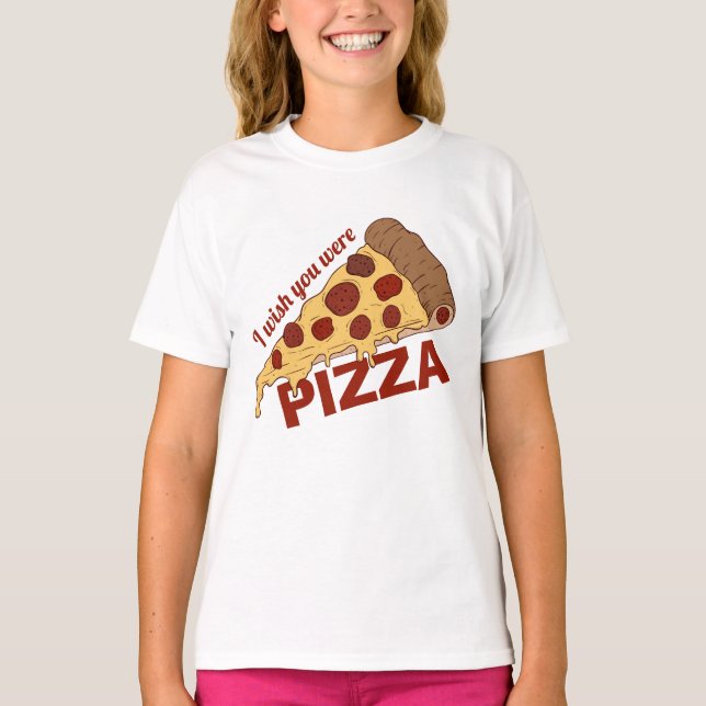 Camiseta Gracioso Personalizado Mensajes de texto PIZZA cam (Anverso)
